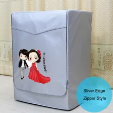 Чехол для стиральной машины водонепроницаемый чехол мультфильм Солнцезащитная сушилка для одежды полиэстер серебряный валик для нанесения покрытия стирка Пыленепроницаемый Чехол