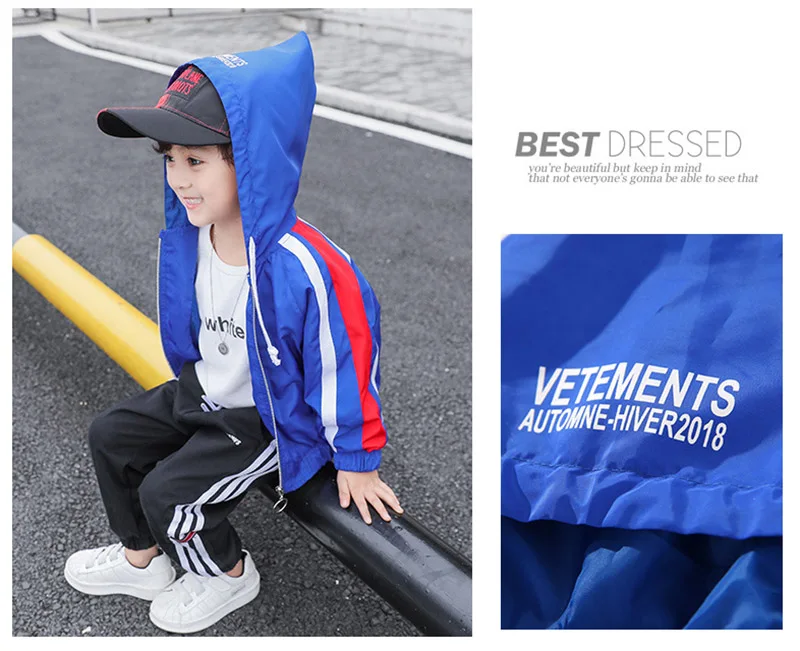  autumn pure color sport jacket for boys children casual hooded windbreaker outwear kids coat children clothing (8)