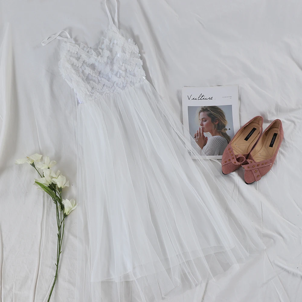 Летнее платье с блестками для женщин, элегантное белое пляжное женское платье, винтажное вечернее платье, vestidos Verano 19561 YY085