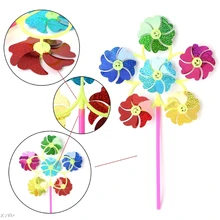 Ветряная мельница детские игрушки Светящиеся 6 колеса двора садовые украшения красочные открытый Спиннер