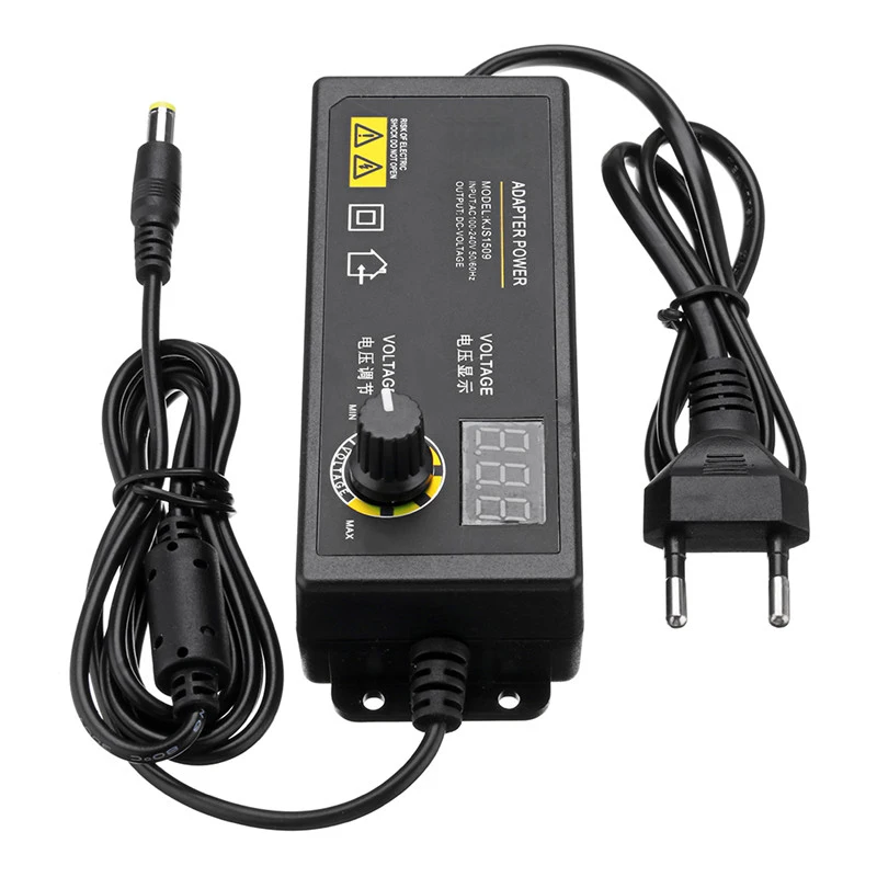 EU Plug/US Plug 60W 3-24V 1.5A Power Adapter Adjustable Voltage Adapter LED Display Switching Power Supply