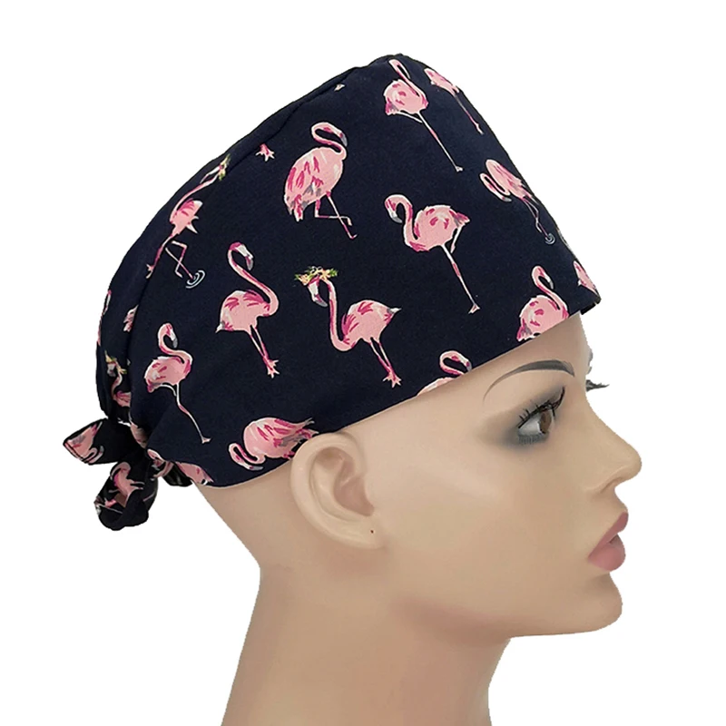 Soft Sweat Band Blue Scrub Caps Surgical Bouffant Cap Surgeons Hospital Cap Unisex Surgical Caps Doctor Nurse Medical Lab Cap Coat
