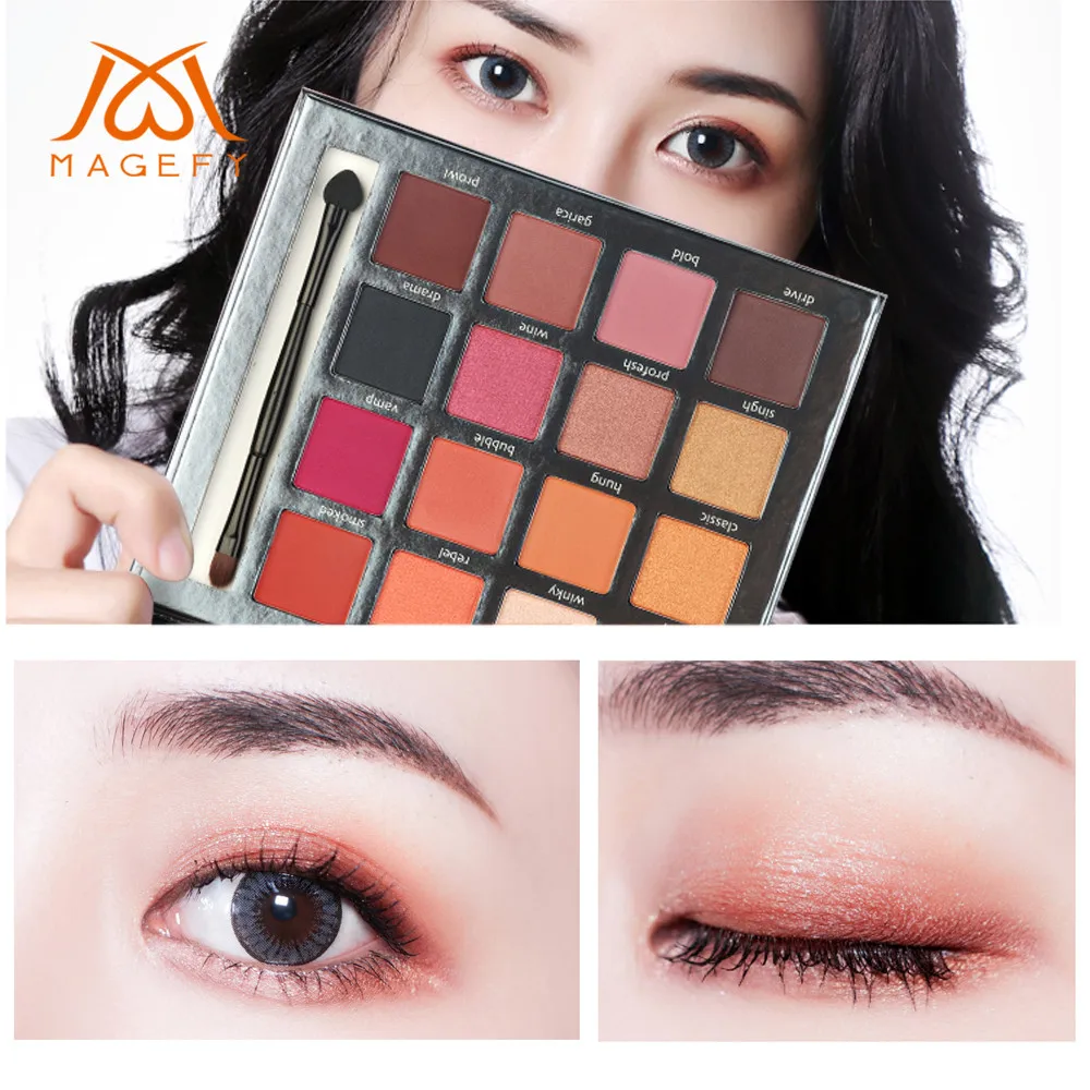 

Fashion 16 Colors Eyeshadow Palette Luxury Golden Matte Nude Eye Shadow Palettes Creamy Pigmented no dizzy fill and define
