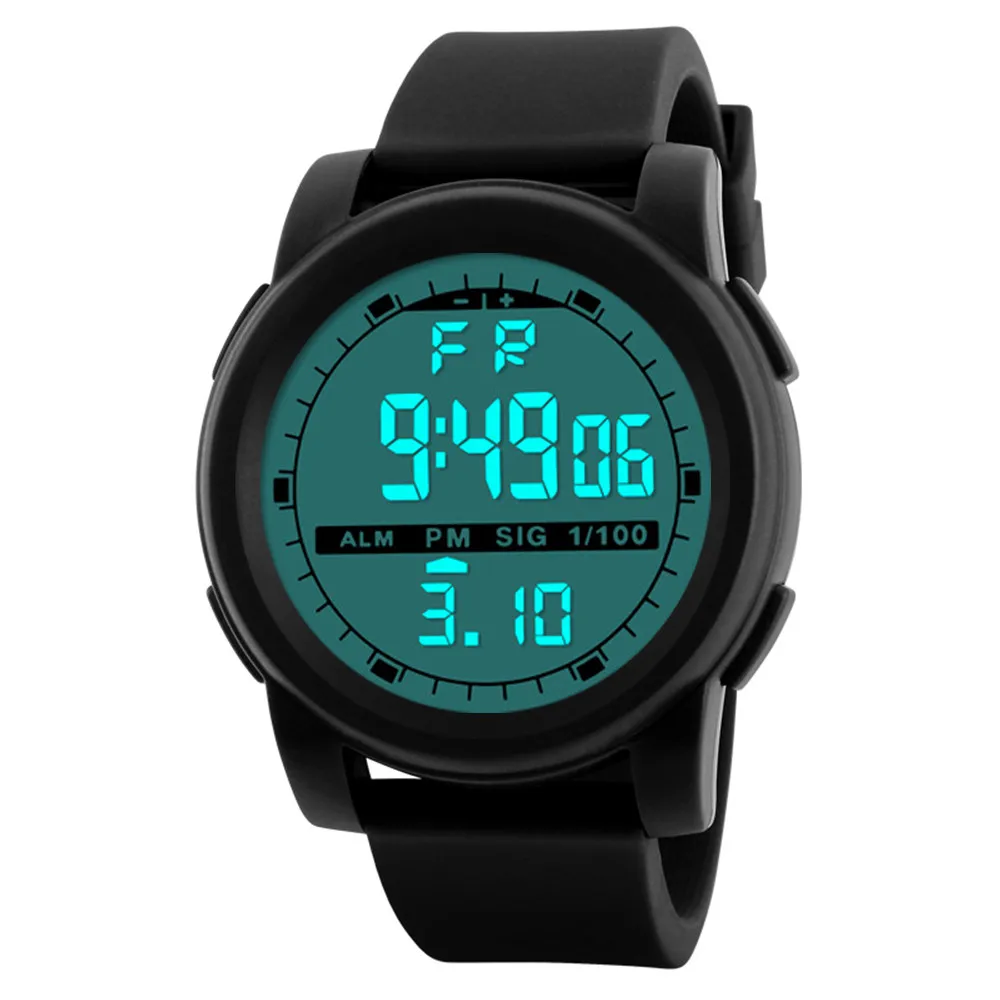 

Men Sports Digital Waterproof Watch Men's Boy LCD Digital Stopwatch Date Rubber Sport Wrist Watch Relogio Masculino Digital Gift