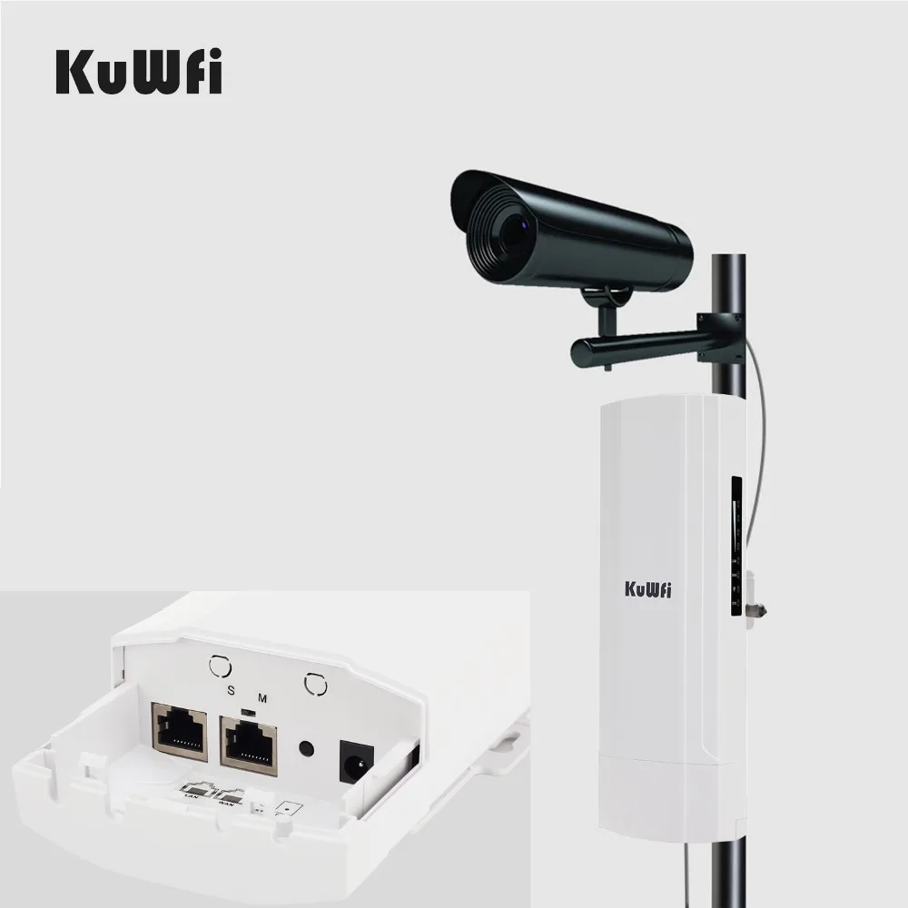 Роутер KuWFi CPE 2 4G 3 км Wi Fi роутер уличный ретранслятор удлинитель точка доступа с