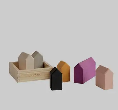 Маленький дом деревянные строительные блоки детские строительные блоки игрушки для мальчиков и девочек Защита окружающей среды строительные блоки игрушки - Цвет: Фиолетовый
