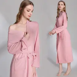 Новинка весны Для женщин халат розовый пижамы халат платье длинные халаты платье рубашка хлопок, вискоза 0,8 кг