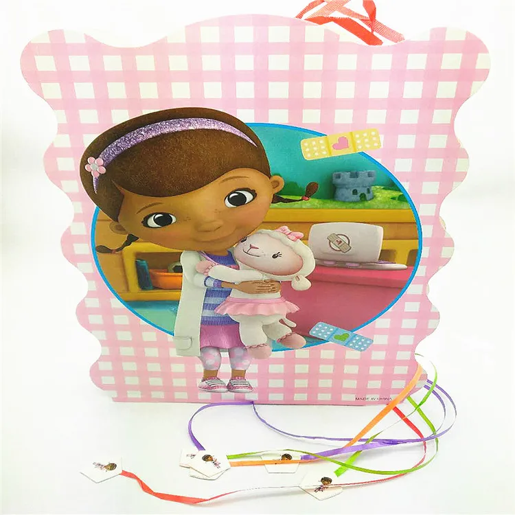

1Set Kids Girls Birthday Party Decorative Folding Pinata Cute Doc McStuffins Cartoon Game Favors Party DIY Supplies