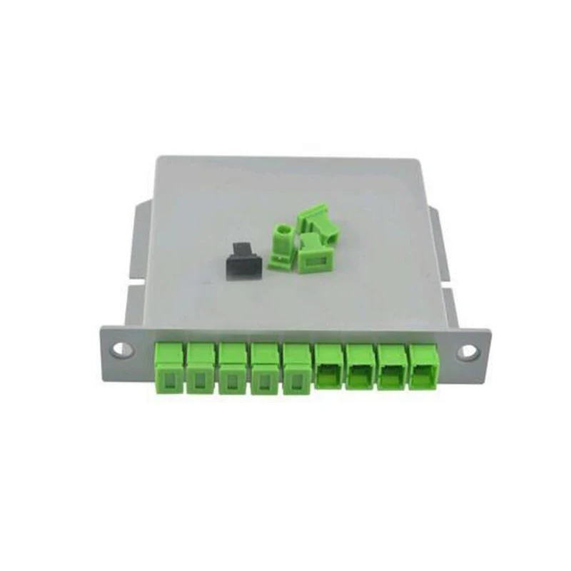 10 шт./пакет SC APC plc 1x8 Splitter Волокно оптического окна FTTH PLC Splitter коробка с 1X8 планарного типа оптический разветвитель