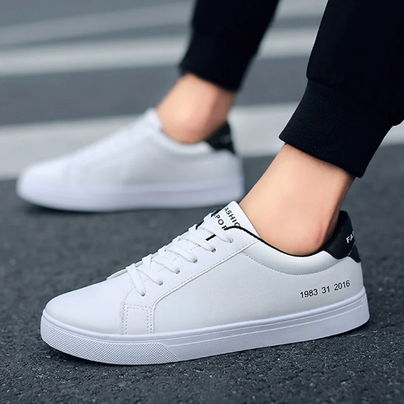 

Men's shoes spring and autumn 2019 new casual breathable tide shoes Korean version of the trend of wild white high shoes