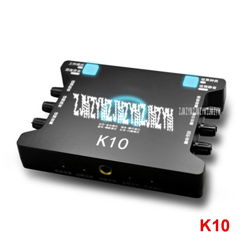 1pc K10 External Sound Card USB AUX Stereo Adapter 2 Channel Interface Converter Headphone Microphone for