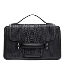 ZHIERNA 2017 New arrive High Quality Crocodile Grain PU Leather Handbag Fashion Women Shoulder Bag Mature