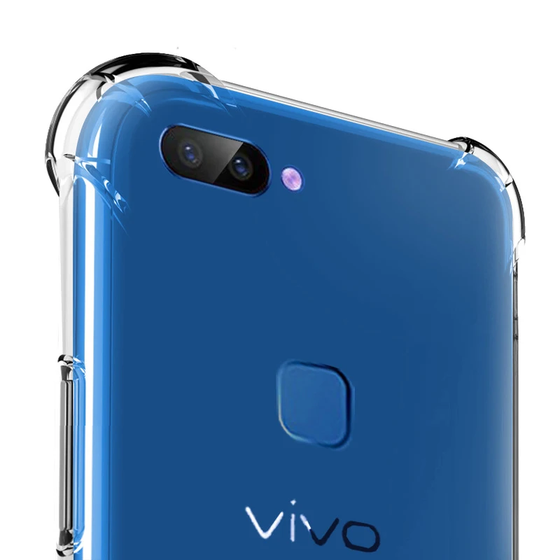 100 шт. кроссовки на воздушной подушке угловой КРЫШКА ДЛЯ VIVO X27 X23 X21i X20 Pro Plus V15 V11 Y17 Y97 Y95 Y93 V9 Y83 Z5X IQ00 neo противоударный чехол