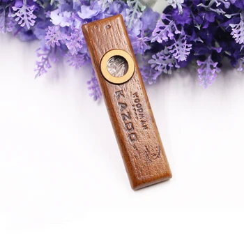 

Wood Kazoo Flute Mouth Harmonica Flute Natural Colour Lightweight Kids Party Gift Kid Musical Instrument Iron Box Packing