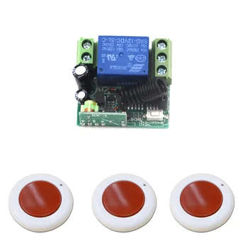 

Wireless Remote Control Switch DC 12V Mini Relay RF Remote Switch Radio Controller 1CH Receiver Transmitter 315Mhz/433Mhz