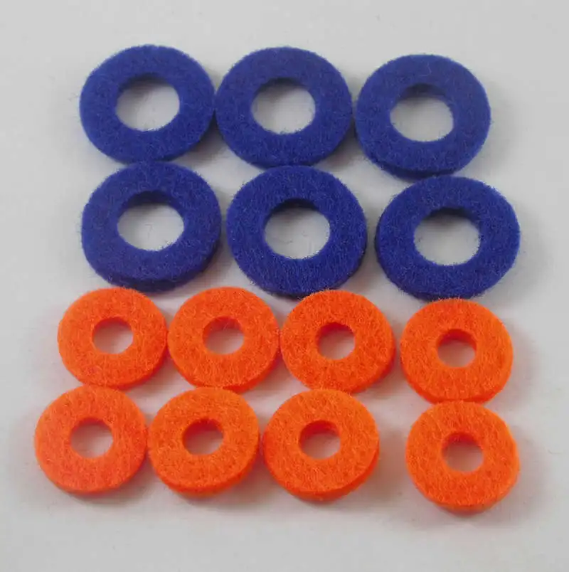 

200 pcs trumpet pads wool felt valve pads 2 sizes for top and bottom