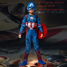 Superhero Kids Muscle Captain America Costume Avengers Child Cosplay Super Hero font b Halloween b font
