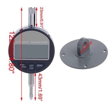 

0-12.7mm Electronic Micrometer Digital Thickness Meter Gauge 0.001mm Depth