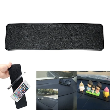 

Gel Magic Non-Slip Mat Holder Anti-slip Mat For Phone For GPS Black Car Interior Car Dashboard Sticky Pad Leather Texture PU