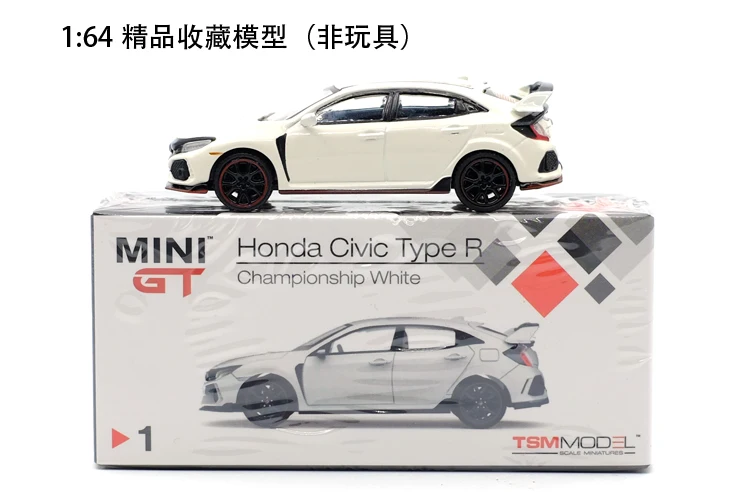 1: 64 TSM модели Honda Civic Тип R литья под давлением модель автомобиля Мини GT литья под давлением металлические игрушки подарок на день рождения для детей мальчик другой