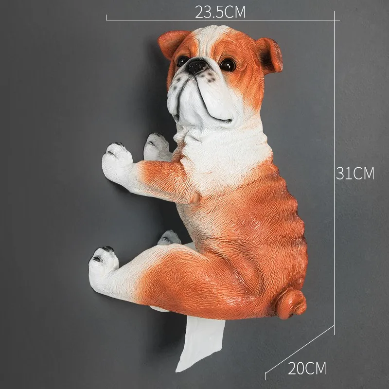 Многоцветный 3D собака ткани держатель на стене Кухня Ванная комната животного Туалетная рулонная бумага Полотенца стойки Пластик держатель товары для дома R423 - Цвет: Многоцветный