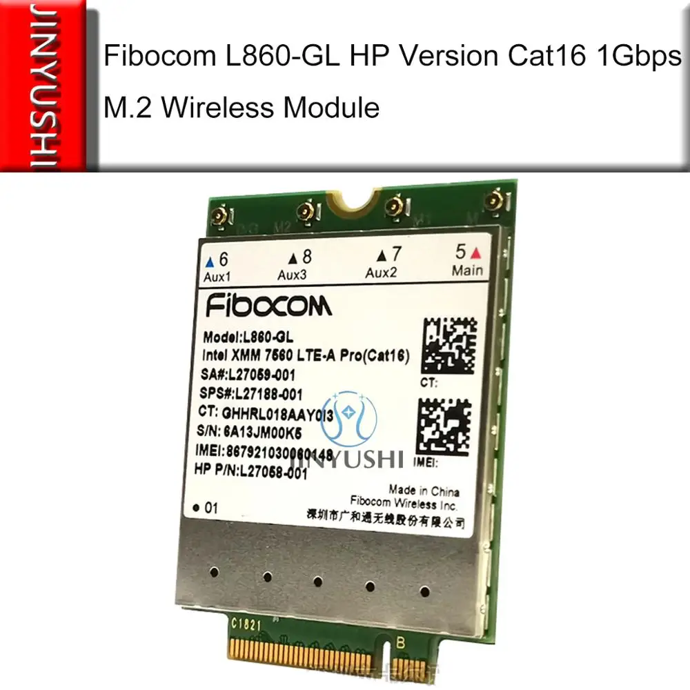 Fibocom L860-GL беспроводной модуль Intel XMM 7560 LTE-A Pro cat16 1 Гбит/с SPS # L27188-001 WWAN для HP Elitebook X360 830