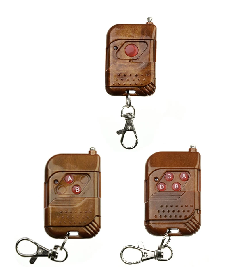 

xuanlongyuan 1 2 4 CH RF mahogany Transmitter 1CH 2CH 4CH RF Wireless Remote Control ,315/433.92 MHZ,PT2264 /lamp/ Garage Door