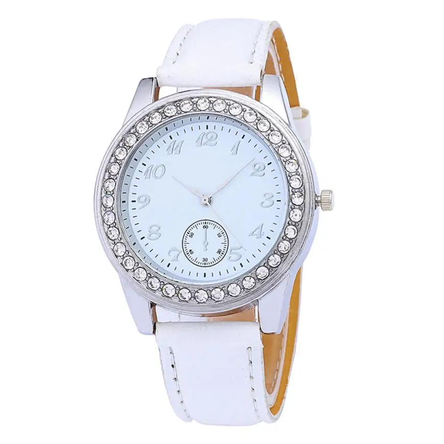 Beste Hot selling vrouwen Horloge horloges Vrouwen Mode Lederen Band Analoge Quartz Ronde Polshorloge Horloges Top Geschenken Nieuwe JE30