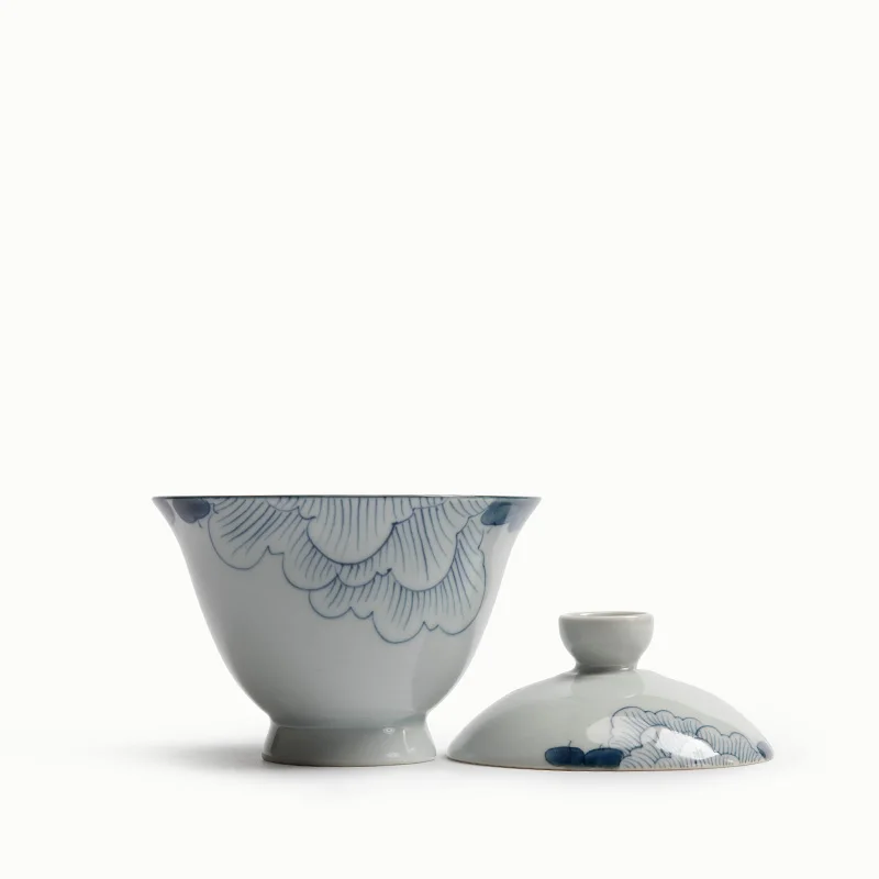 150 ML японском стиле Винтаж ручная роспись узор Керамика фарфор гайвань Cha hai Drinkware Чёрный чай Крышка для чайника горшок набор блюдец