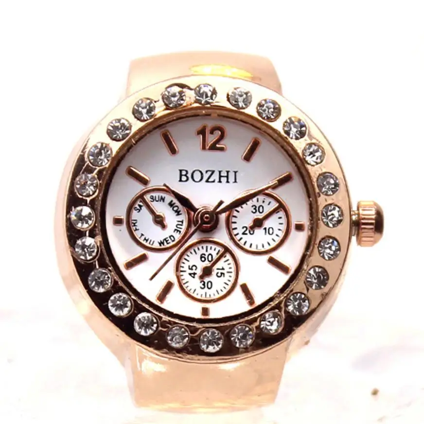 

2018 Vintage Ladies Watch Women Dial Quartz Analog Watch Creative Steel Cool Elastic Quartz Finger Ring Watch Top Gifts 30p