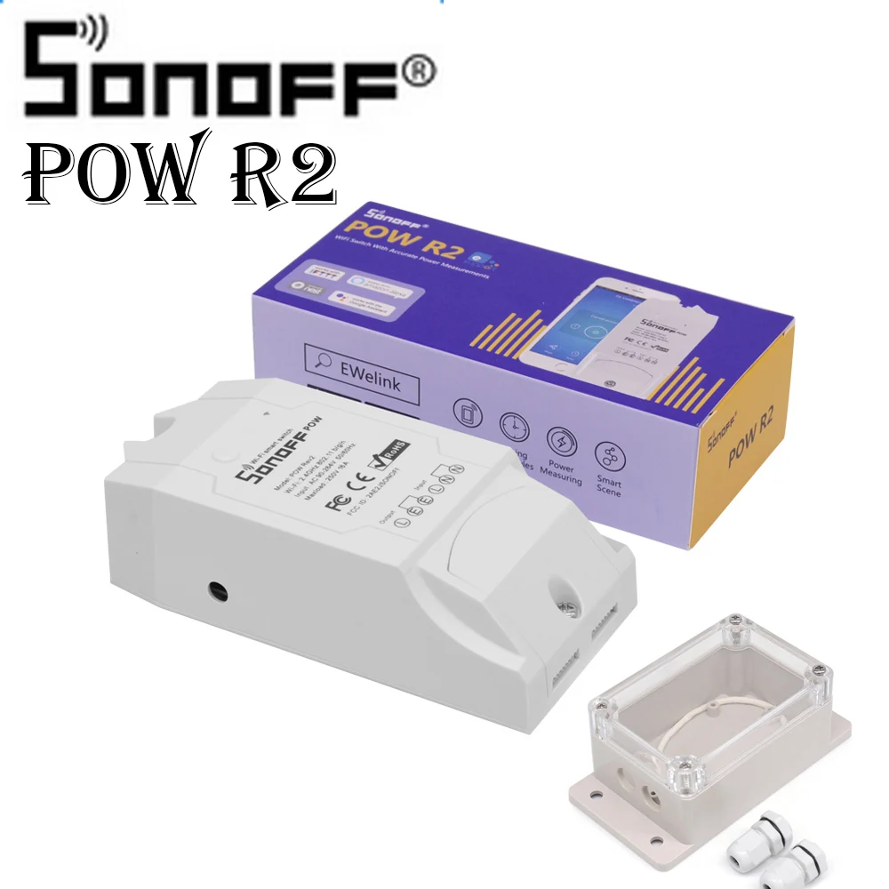 

Sonoff Pow R2 Wireless WiFi Switch with Google Home Alexa ON/Off With Real Time Power Consumption Measurement Smart Home Works