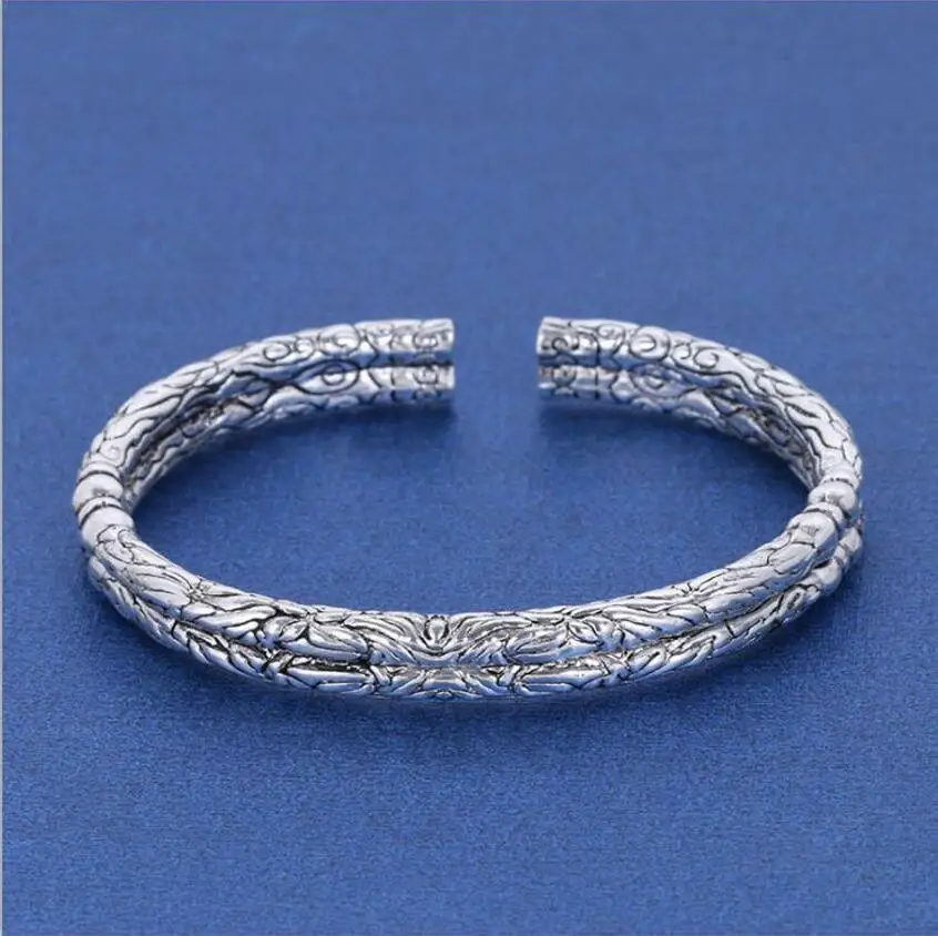 

New 925 sterling silver bracelet, classic fashion retro style couple bracelet t0306