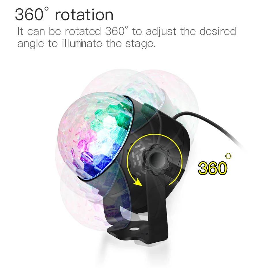5V USB LED Disco Light Ball Sound Party Disco Lamp LED Bar Soundlight DJ Light Moving Head Laser Projector Stage Lights For Home (3)