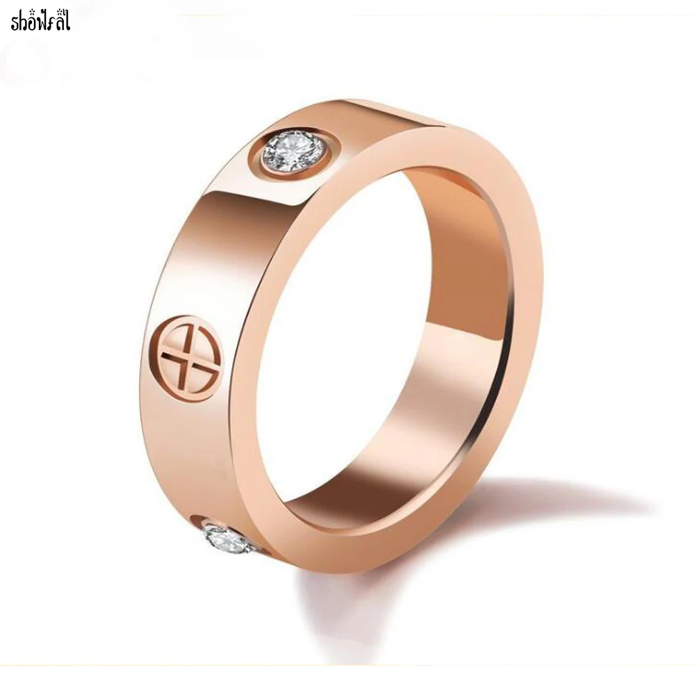Crystals From Swarovski Bulgaria Charm Rose Gold Stainless Steel Rings