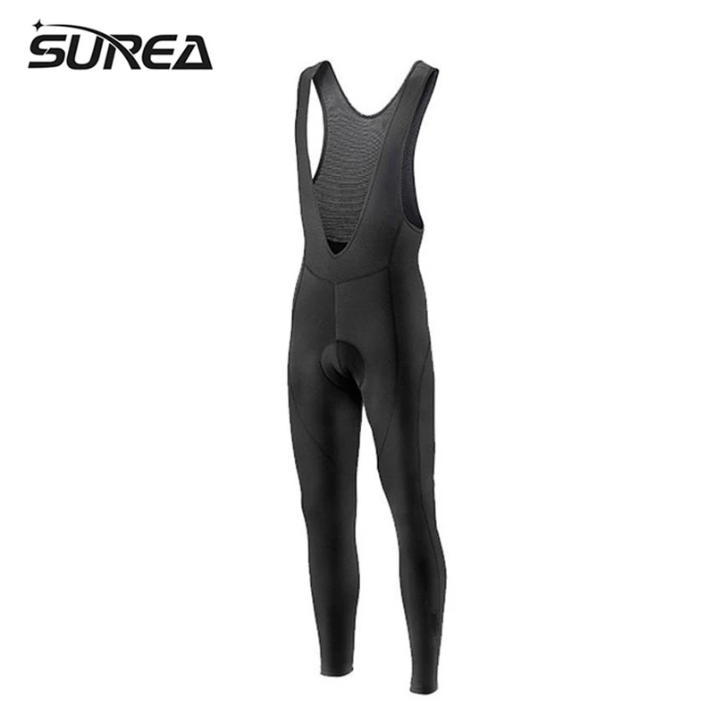 

SUREA 2017 Team Black Spring/Autumn Quick Dry Cycling Long Pants/Cycling Bib Pants Kits Strap Men Mtb Wear Pantalon Ciclismo