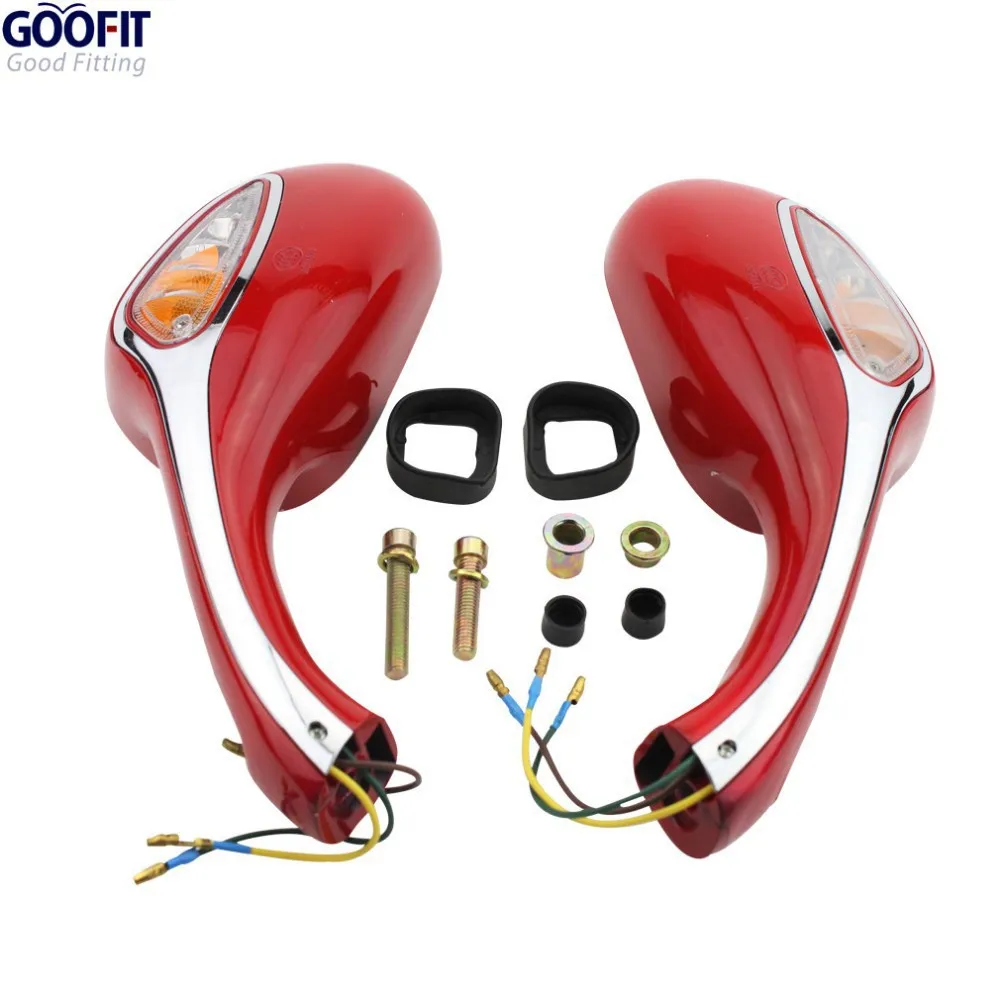 

GOOFIT 8mm Scooter motorcycle Rearview Mirrors Pair Moped Motorcycle Gy6 50cc 60cc 80cc 125cc 150cc Group-67