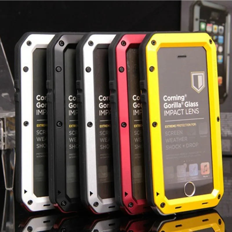 Чехол для iPhone 5 5s SE 6 6s Plus IPX3 ударопрочный водонепроницаемый Мощный Алюминиевый