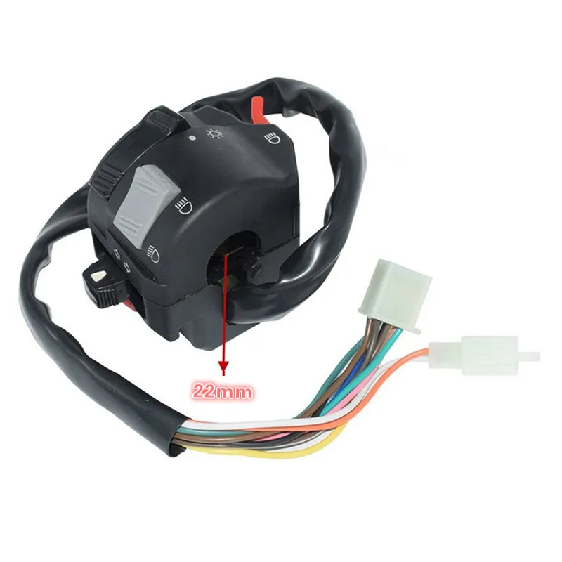 7/8" 22mm Motorcycle Switch Motorbike Horn Turn Signal Electric Fog Lamp Light Start Kill Button Handlebar Controller | Автомобили и