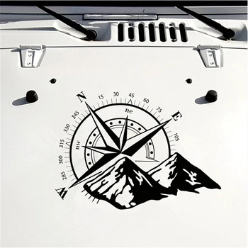 

Universal Car sticker compass totem White Hood Compass Decal Auto Vinyl Bonnet Sticker 48x34cm