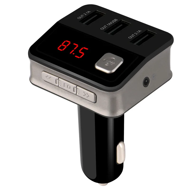 MALUOLASA Car MP3 Player 3 USB Ports Car Charger HandsFree Phone Charging For Laptop HP Asus