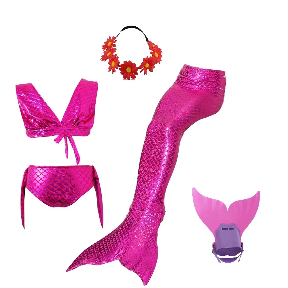 girls swimmable mermaid tails with monofin children tail mermaid tails