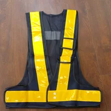 Yemingduo работника дорожного движения светоотражающий жилет сетки Высокие Светоотражающие ПВХ Клейкие ленты Защитная одежда