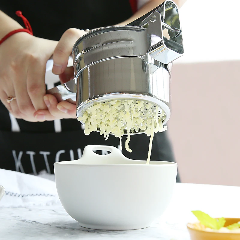 Stainless Steel Potato Press Potato Masher Ricer Fruit Juicr Garlic