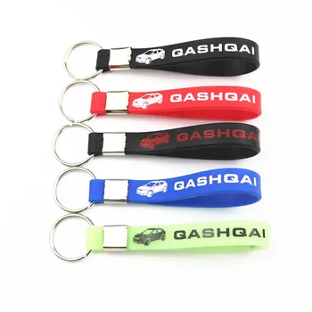

New Car Sticker Luminous Silicone Emblem Badge Car Key Ring For Nissan Qashqai Car Styling Accessories