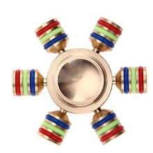 DIY Rainbow Fidget Spinner Metal Finger Spinner Hand Spinner Brass For Autism Adult Anti Relieve Stress