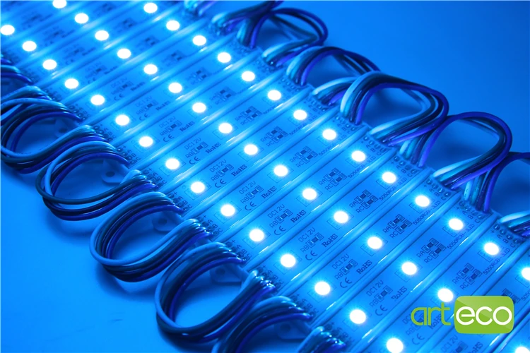 100 шт./лот DC12V 5050 3 светодиода светодиодный модуль RGB IP65 водонепроницаемый|led module