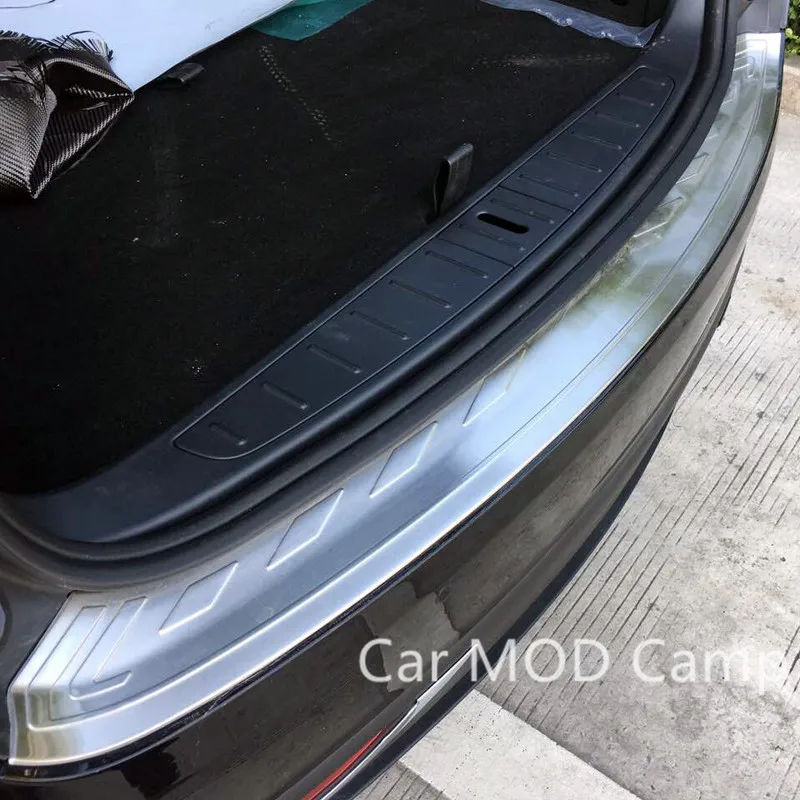 Для Tesla модель X нержавеющая сталь внешний задний бампер защитная пластина Отделка 1 шт. аксессуары для стайлинга автомобилей