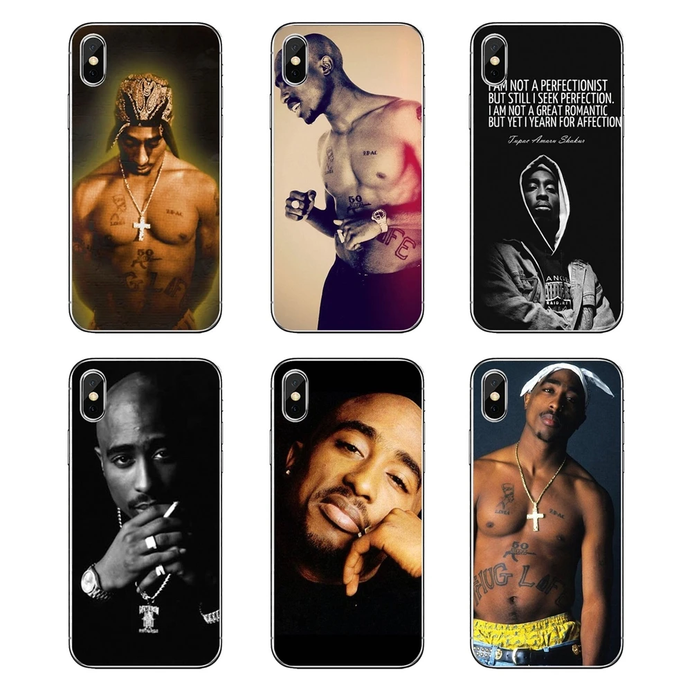 

For Samsung Galaxy Note 8 9 S9 S10 A8 A9 Star Lite Plus A6S A9S TPU Transparent Skin Case Tupac Shakur 2 Pac Legend Hip Hop Star