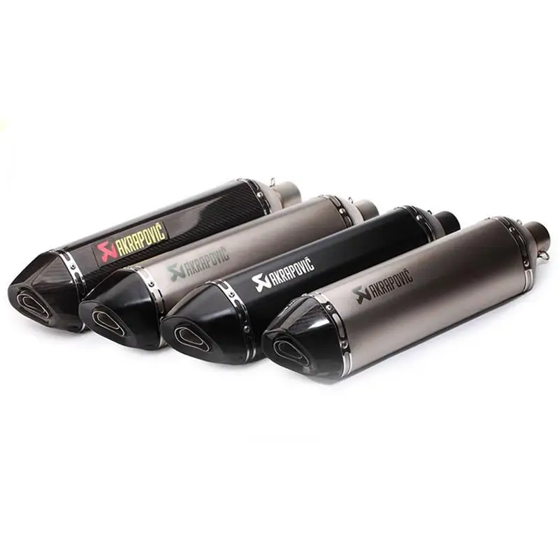 Universal length 570mm 51mm font b Motorcycle b font Scooter Akrapovic font b Exhaust b font