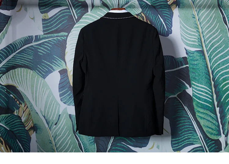 Контрастный Белый Черный Блейзер, Мужской приталенный свадебный пиджак, мужские блейзеры, мужской пиджак, мужской деловой пиджак, 4xl, мужской блейзер